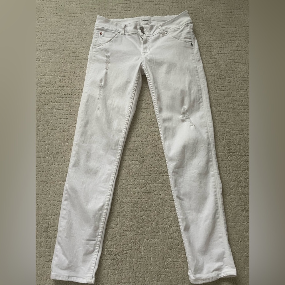 Women's White Hudson Ankle Jeans